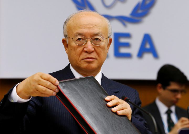 International Atomic Energy Agency (IAEA) Director General Yukiya Amano prepares for a board of governors meeting at the IAEA headquarters in Vienna, Austria June 6, 2016.