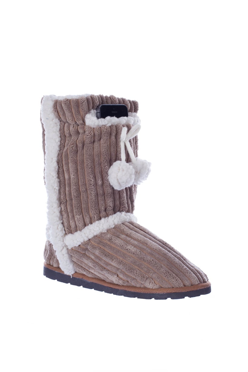 The Cherokee Indoor/Outdoor Cell Phone Slipper Boot