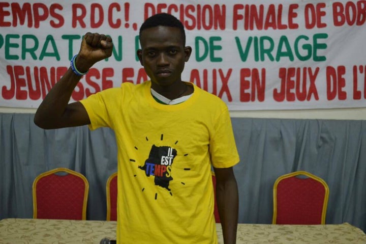 <p>Congolese youth participant at the youth conference held in Kinshasa on November 30, 2016 organized by Quatrième Voie at the College "Boboto."</p>