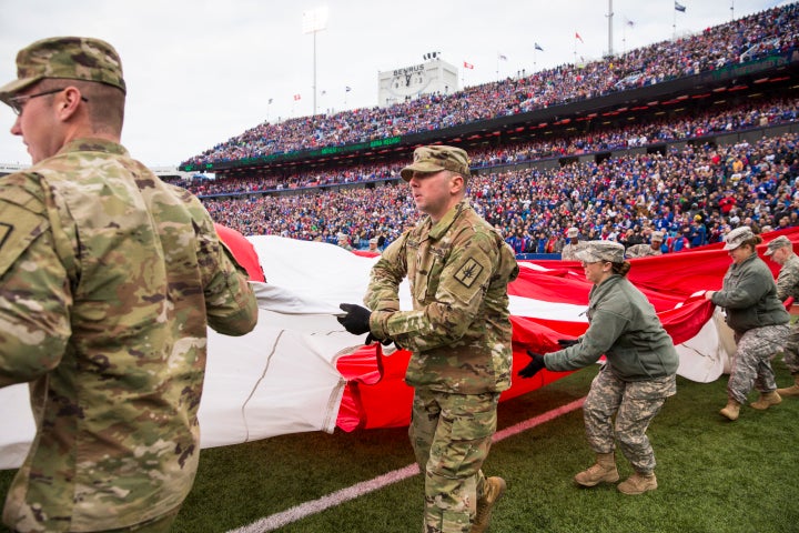 NFL's annual Veterans Day celebrations reveal a staggering level of  hypocrisy