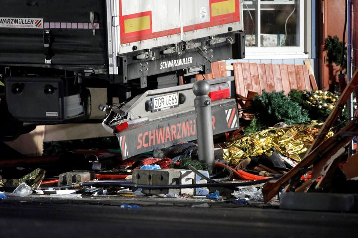 <strong>The lorry ploughed into a busy Christmas market </strong>