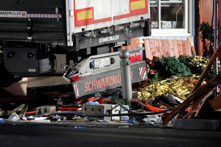 The lorry ploughed into a busy Christmas market 