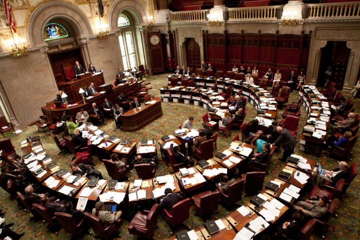 The New York State Senate in Albany, N.Y. is one of more than a dozen state legislative chambers where Democra