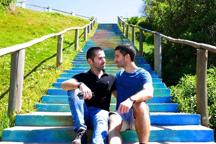 Gay couple Stefan and Sebastien enjoying gay friendly Uruguay