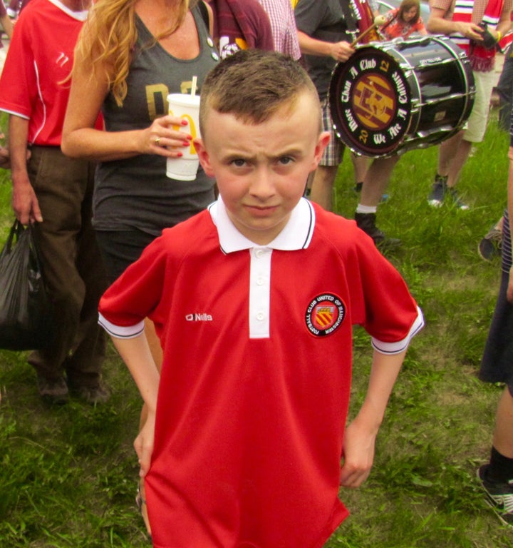 <p>FC United traveling supporter</p>