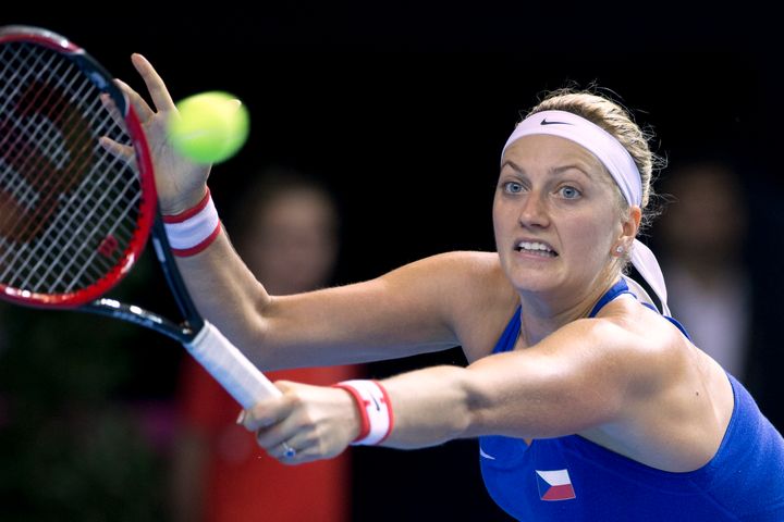 Petra Kvitova during the Fed Cup final in Strasbourg, eastern France, last month.
