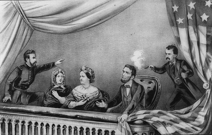 <p><em>The assassination. From left to right are: Henry Rathbone, Clara Harris, </em><a href="https://commons.wikimedia.org/wiki/Mary_Todd_Lincoln" target="_blank" role="link" rel="nofollow" class=" js-entry-link cet-external-link" data-vars-item-name="Mary Todd Lincoln" data-vars-item-type="text" data-vars-unit-name="585934d6e4b0630a2542359b" data-vars-unit-type="buzz_body" data-vars-target-content-id="https://commons.wikimedia.org/wiki/Mary_Todd_Lincoln" data-vars-target-content-type="url" data-vars-type="web_external_link" data-vars-subunit-name="article_body" data-vars-subunit-type="component" data-vars-position-in-subunit="0">Mary Todd Lincoln</a>, Abraham Lincoln, and <a href="https://commons.wikimedia.org/wiki/John_Wilkes_Booth" target="_blank" role="link" rel="nofollow" class=" js-entry-link cet-external-link" data-vars-item-name="John Wilkes Booth" data-vars-item-type="text" data-vars-unit-name="585934d6e4b0630a2542359b" data-vars-unit-type="buzz_body" data-vars-target-content-id="https://commons.wikimedia.org/wiki/John_Wilkes_Booth" data-vars-target-content-type="url" data-vars-type="web_external_link" data-vars-subunit-name="article_body" data-vars-subunit-type="component" data-vars-position-in-subunit="1">John Wilkes Booth</a>.</p>