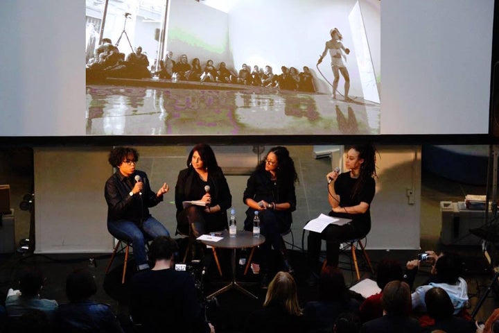 <p>March 10th, 2016 - “What We Lost in Empire” at Copenhagen Main Library where Lesley Anne Brown (second from right) was part of a panel on decolonism that included Danish Trinidadian visual artist Jeannette Ehlers, actor Anna Neye, and artist, academic Simmi Dullay</p>