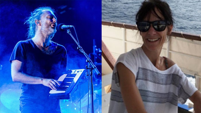 Thom Yorke (L) and Dr. Rachel Owen (R).