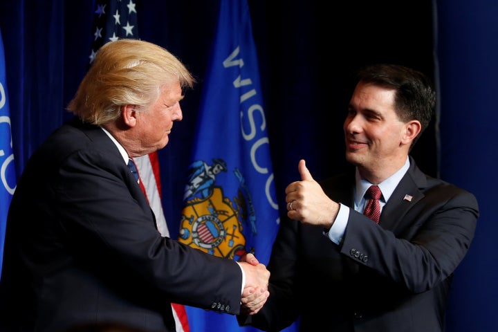 President-elect Donald Trump and Wisconsin Gov. Scott Walker: united in keeping out refugees.