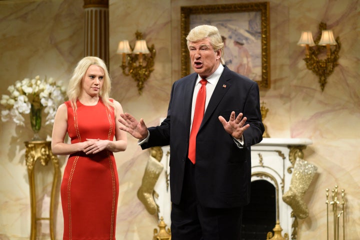 Alec Baldwin as Donald Trump and Kate McKinnon as Kellyanne Conway on "Saturday Night Live."