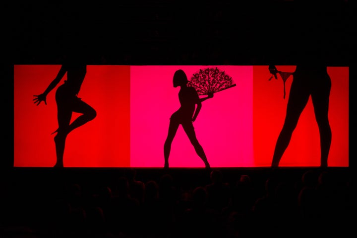 The Crazy Horse makes excellent use of lights, scrims and videos during its shows.