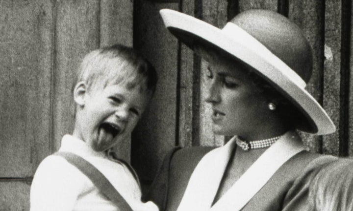 Prince Harry with his mother Princess Diana, who died in a car accident in 1997.