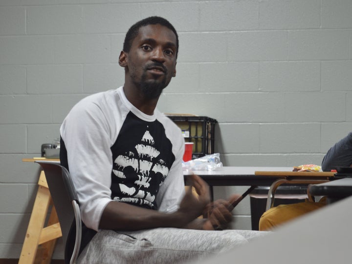 Missouri State Rep.-elect Bruce Franks Jr. at a meeting of his 28-to-Life organization in St Louis on Nov. 4. Franks reported being carjacked outside a restaurant on Monday.