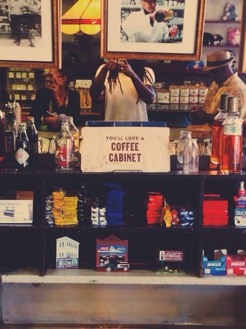 <p>“This was an old school drug store that sold these things called, "Coffee Cabinets" which is pretty much a milkshake. The best milkshake EVER. The lady, Lesley-Ann.” (she is on the right) at the 2014 Rhode Island Writer’s Colony</p>