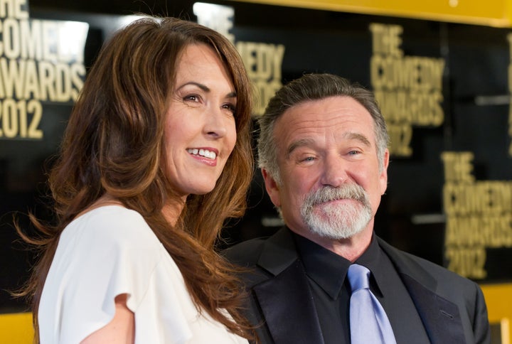 NEW YORK, NY - APRIL 28: Susan Schneider (L) and comedian Robin Williams attend The Comedy Awards 2012 at Hammerstein Ballroom on April 28, 2012 in New York City.