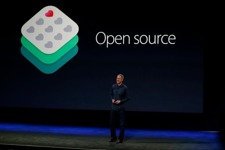 Apple Senior Vice President of Operations Jeff Williams announces ResearchKit for the medical field during an Apple special event at the Yerba Buena Center for the Arts on March 9, 2015 in San Francisco, California.