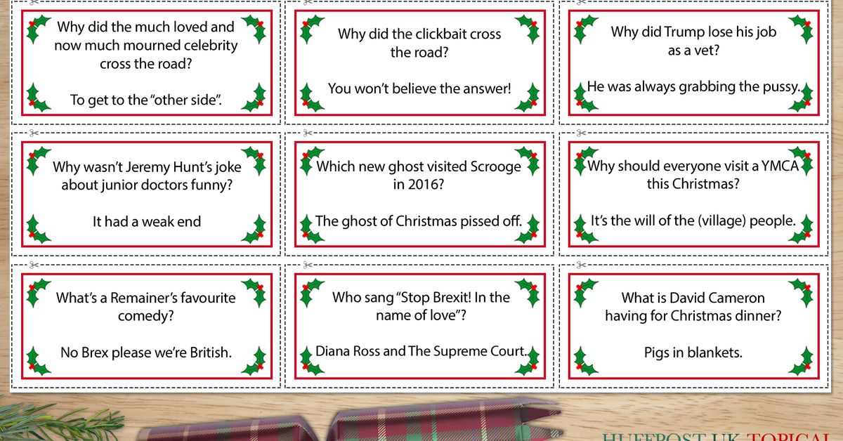 Cut Out And Keep Christmas Cracker Jokes Your Sh T 2016 Britain
