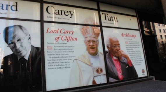 <strong>Lord Carey's image has been removed from KCL's "walk of fame" </strong>