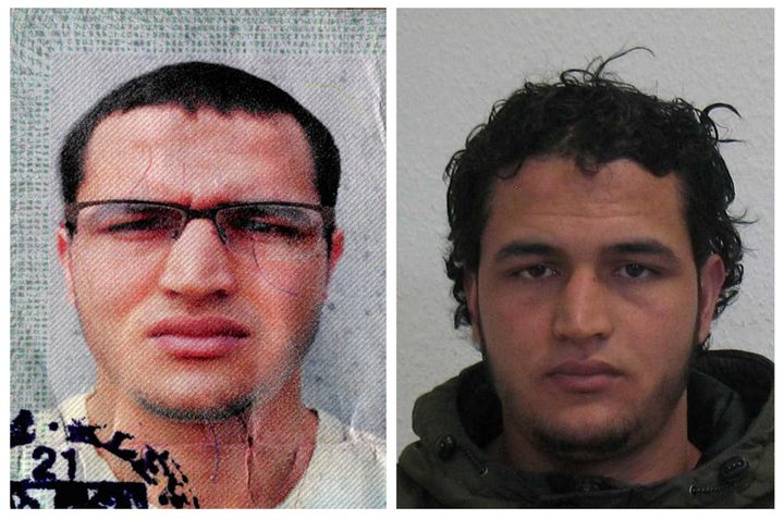 Handout pictures released on December 21, 2016 and acquired from the web site of the German Bundeskriminalamt (BKA) Federal Crime Office show suspect Anis Amri searched in relation with the Monday's truck attack on a Christmas market in Berlin.