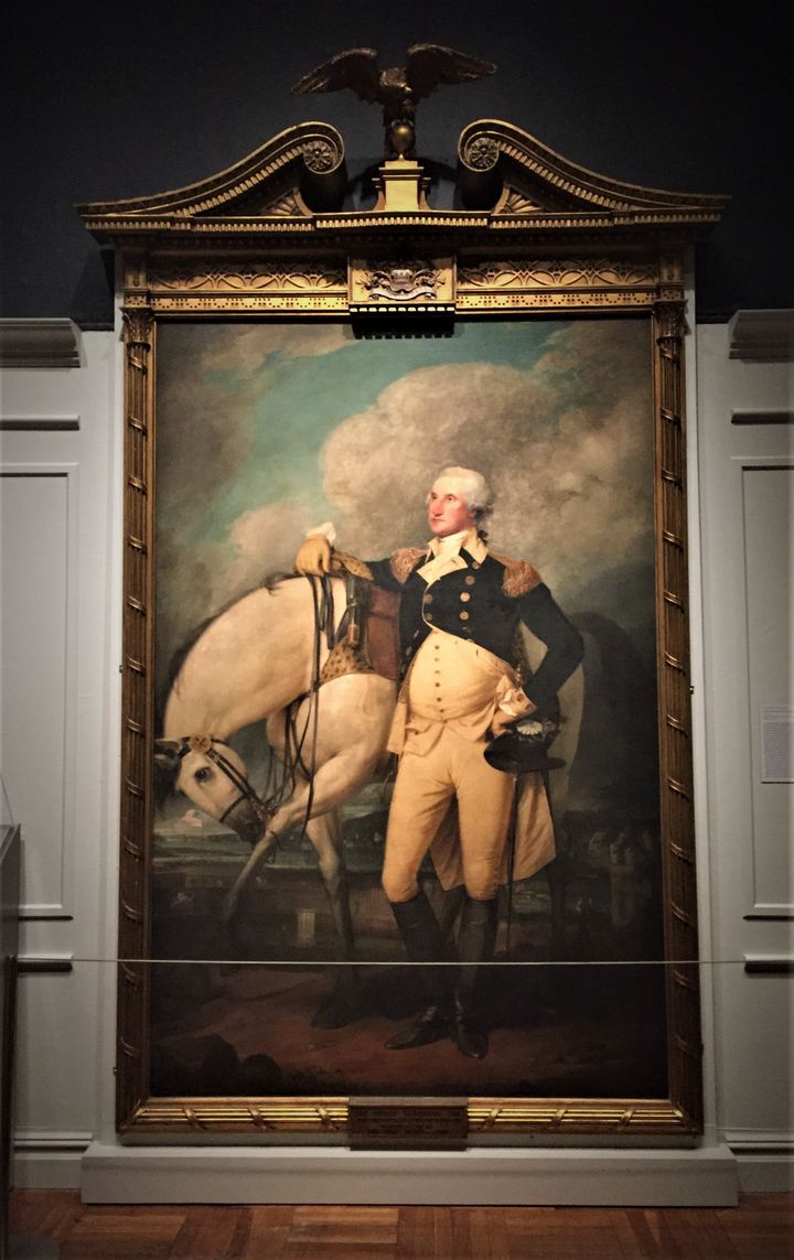 Portrait by John Trumbull of George Washington on the Hudson River in the New York Historical Society