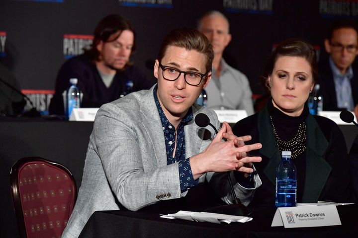 Boston Marathon bombing survivors Patrick Downes and Jessica Kensky were initially turned off by the idea to help with the film.
