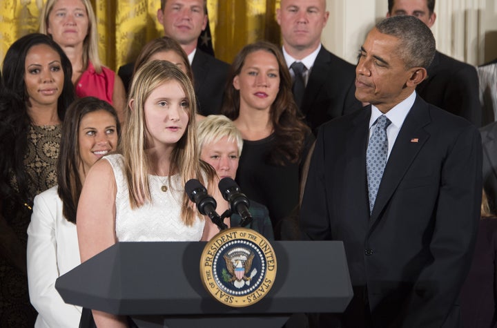 Ayla Ludlow visited the White House after writing a letter to President Barack Obama about the U.S. Women's National Team's p
