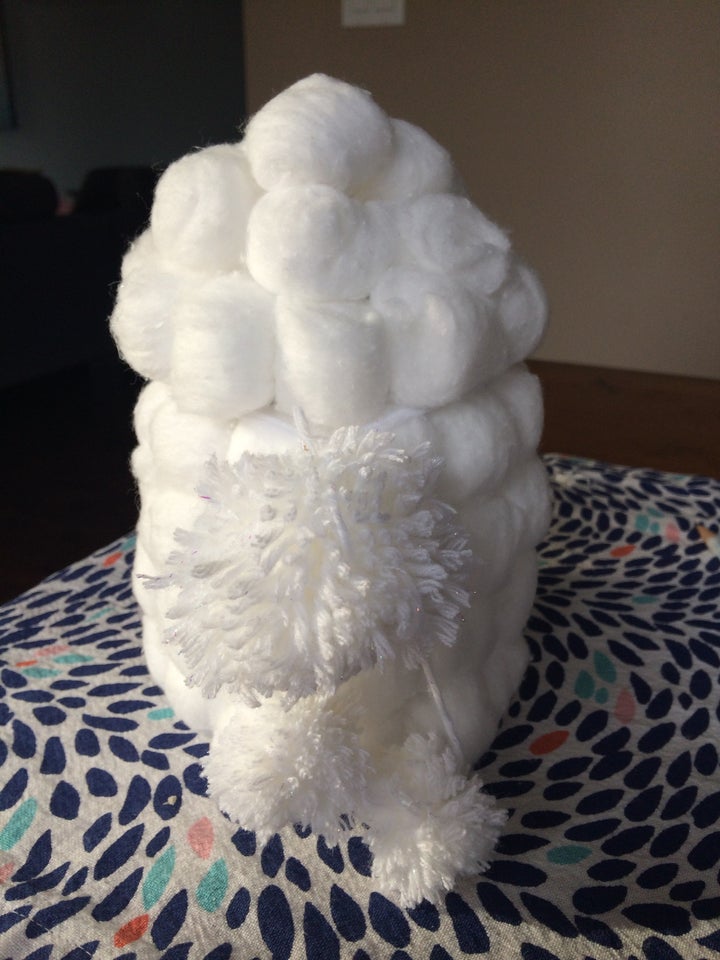 <p>Added a little yarn pom poof I had in my bow box for flourish.</p>