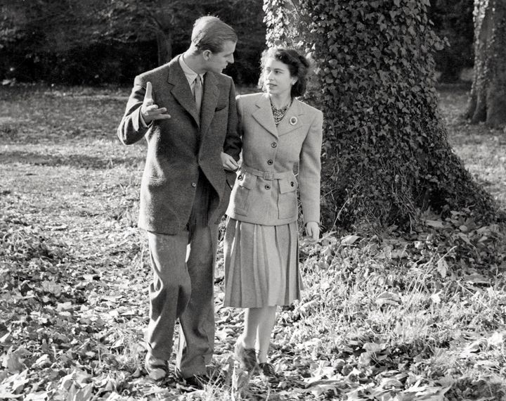Philip and Elizabeth on their honeymoon in November 1947.