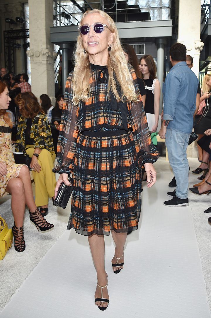 Franca Sozzani attends the Giamba show during the Milan Fashion Week Spring/Summer 2016 on September 25, 2015 in Milan, Italy.