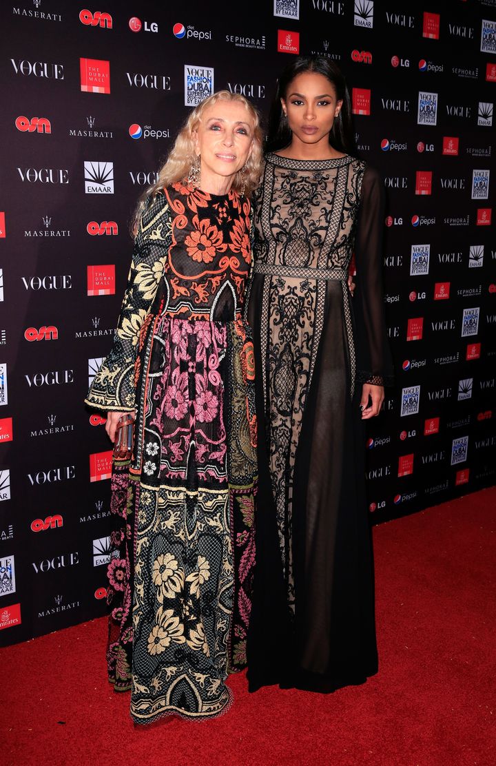 Editor-in-Chief of Vogue Italia Franca Sozzani and Ciara attends the Gala Event during the Vogue Fashion Dubai Experience on October 31, 2014 in Dubai, United Arab Emirates.