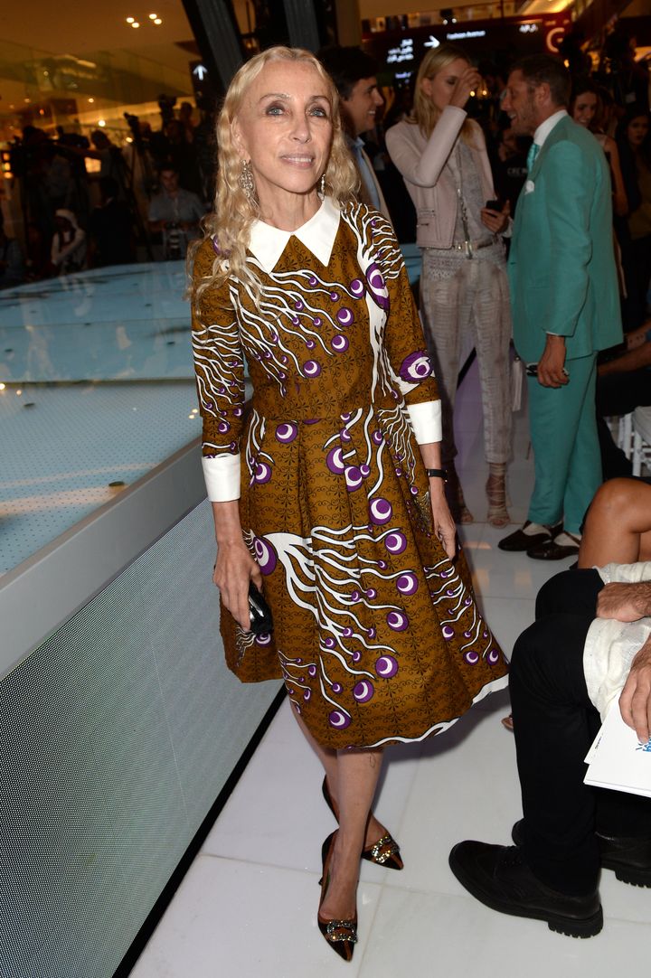 Franca Sozzani attends the catwalk show during the Vogue Fashion Dubai Experience at Dubai Mall on October 10, 2013 in Dubai, United Arab Emirates. 