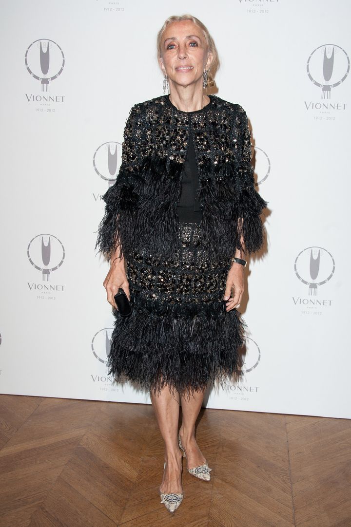 Franca Sozzani poses during the 'Maison Vionnet' 100th Anniversary as part of Paris Fashion Week Womenswear Spring / Summer 2013 at Hotel Salomon de Rothschild on September 30, 2012 in Paris, France. 