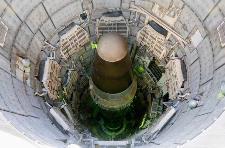 A US Titan nuclear intercontinental ballistic missile in a silo in Arizona