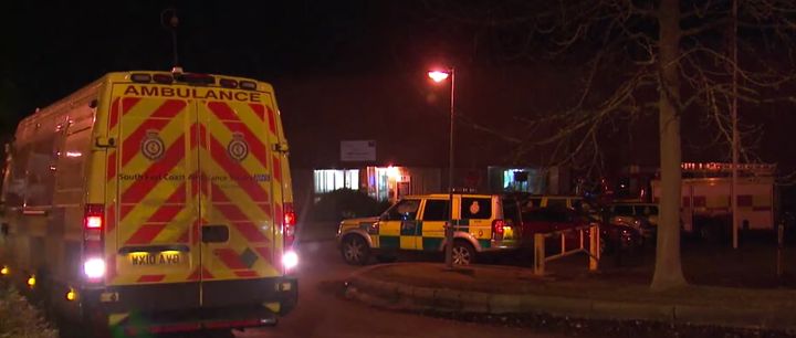 <strong>Ambulances responded to the disturbance at Swaleside prison on Thursday evening</strong>