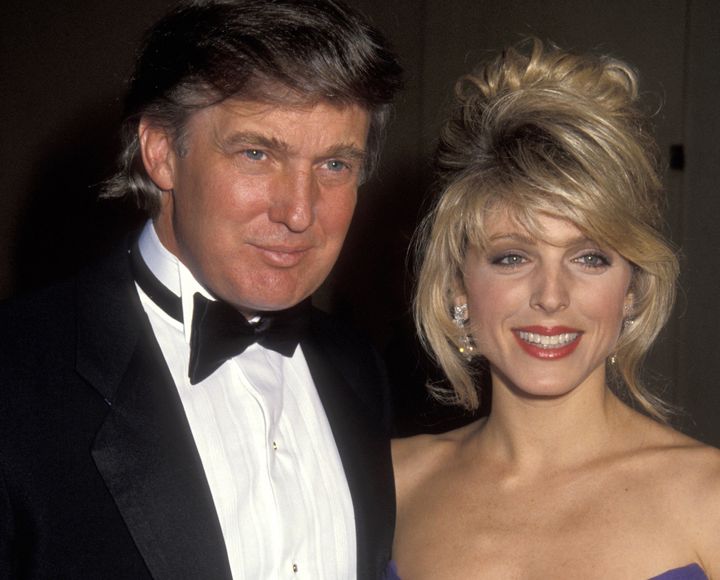 Donald Trump and second wife Marla Maples.
