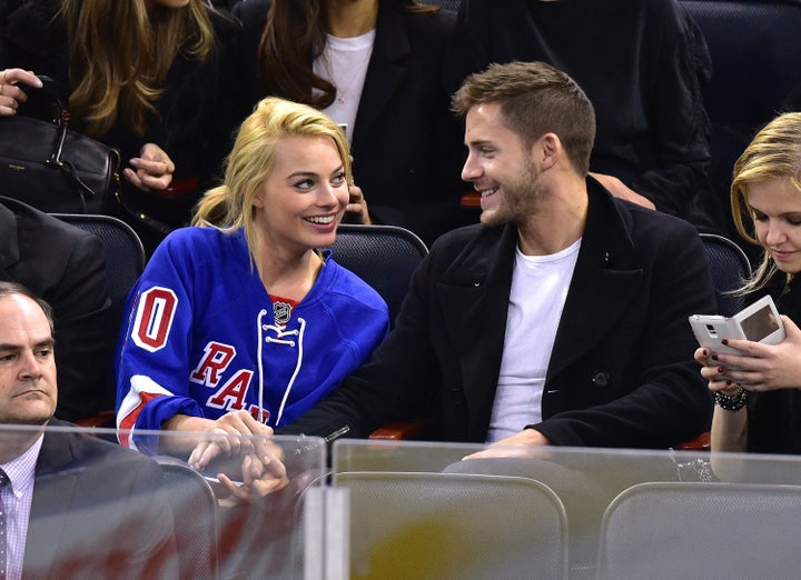 Margot Robbie and Tom Ackerley at Madison Square Garden on 26 February 2015.