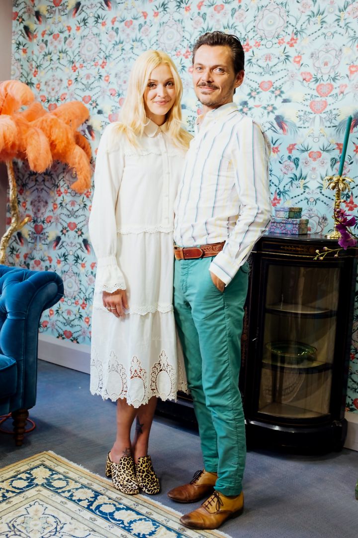 Fearne Cotton meets Matthew Williamson while filming 'Fearne On Fashion'.