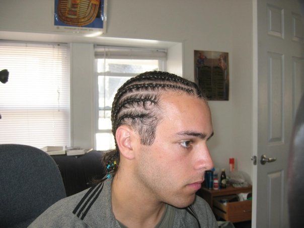 One of five times with corn rows, in 2005, at West Philadelphia residence during senior year of college.