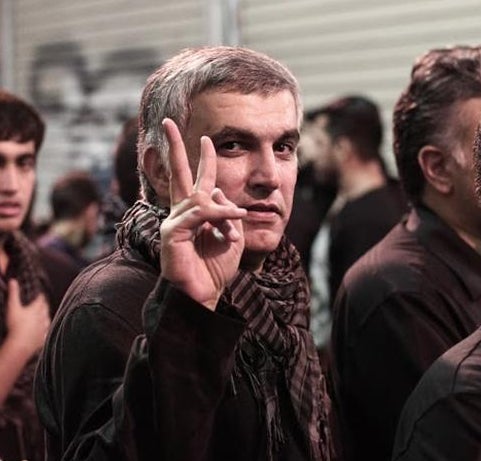 Bahraini Human Rights Defender Nabeel Rajab on the day he was released from jail in 2014. He’s now back in prison, still campaigning, writing a series of pieces for the international press.