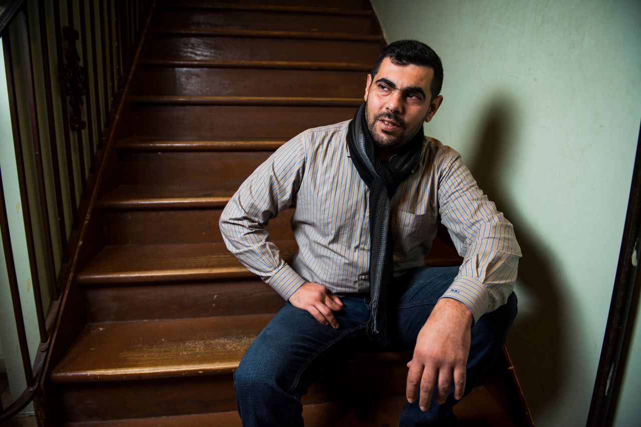 Mohammed Ali Zakkour, 36, is a tailor. Aside from a few odd jobs, he's still unemployed.