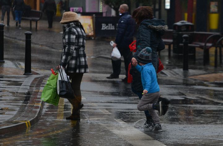 Last-minute purchases were marred by bad weather in the north west of England