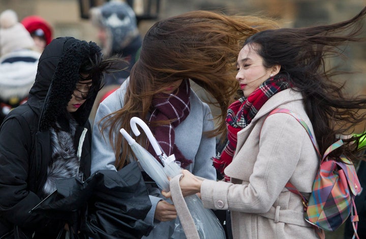 <strong>Tourists weren't put off their visits to the Scottish capital's attractions by Barbara's force</strong>