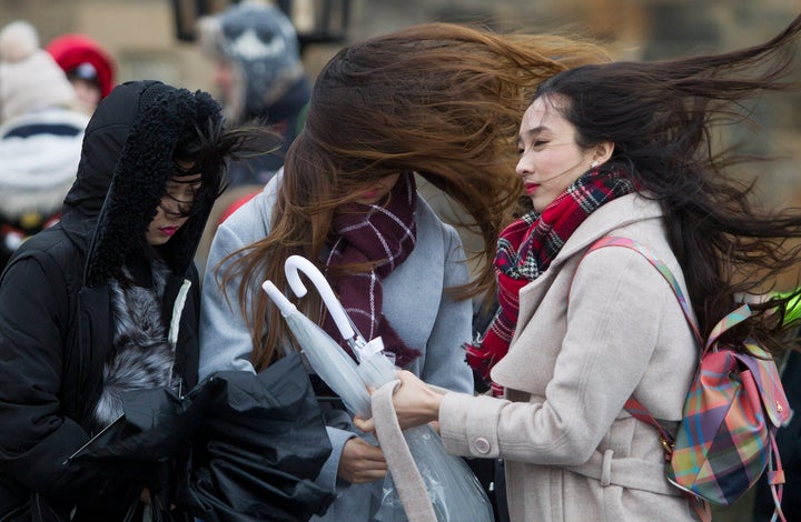 Tourists weren't put off their visits to the Scottish capital's attractions by Barbara's force