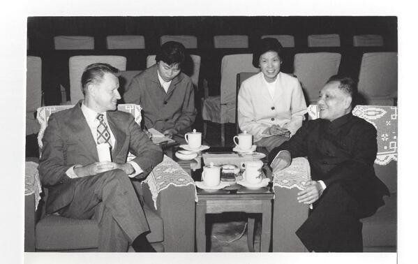 Then-U.S. National Security Adviser Zbigniew Brzezinski with former Chinese leader Deng Xiaoping in Beijing in 1979.