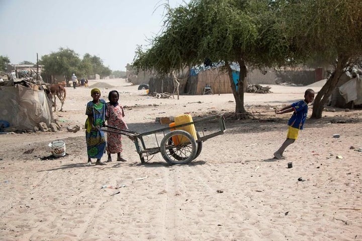 Displaced families in the Lake Chad area.