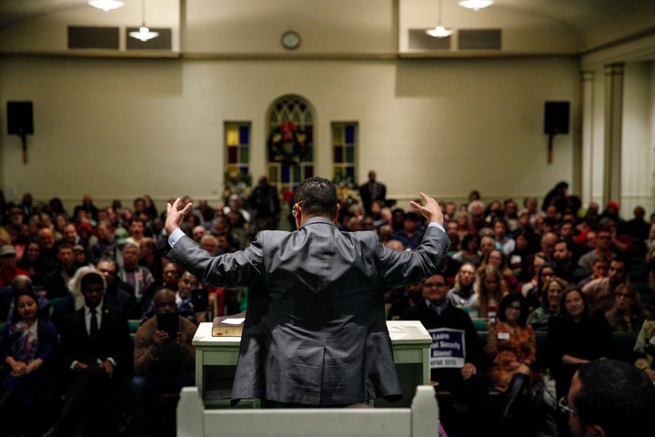 Ellison found a particularly supportive crowd Thursday when he spoke at the Church of the New Covenant-Baptist in Detroit, where his brother is the pastor.