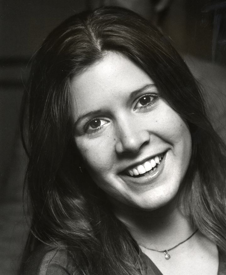 Carrie Fisher during the 31st annual Golden Apple Awards in 1977.