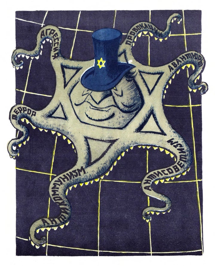 <p>Left-wing anti-Semitic image from a Soviet magazine, 1972</p>