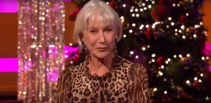 <strong>Helen Mirren addressed the nation on 'The Graham Norton Show'</strong>